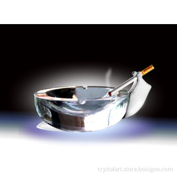 crystal snail ashtray